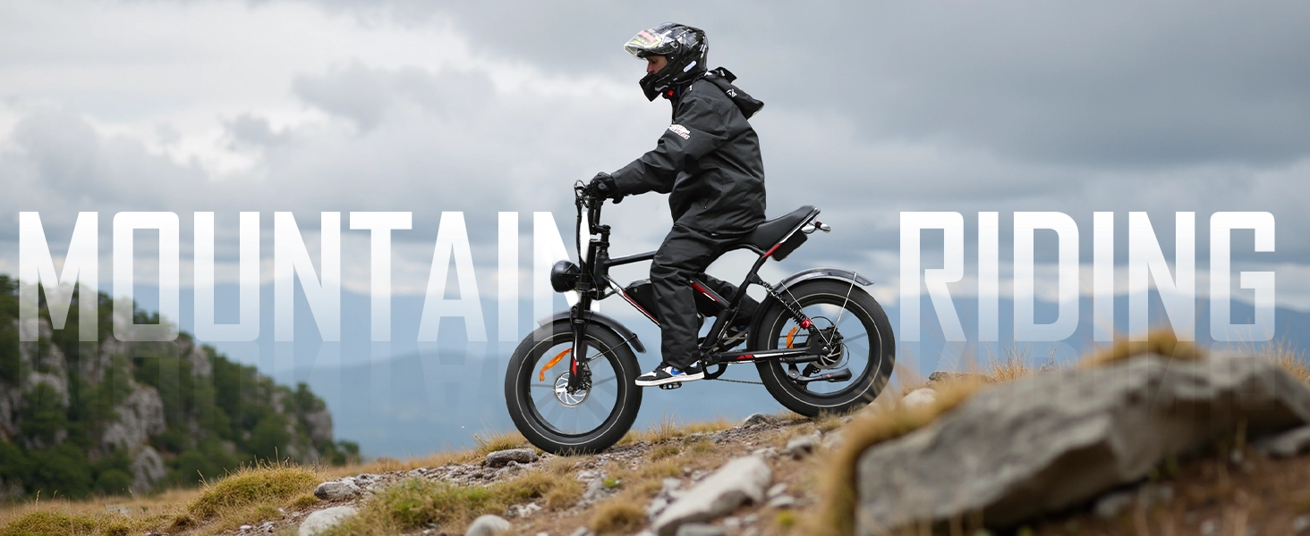 fat tire electric bike for off road riding on rocky terrain