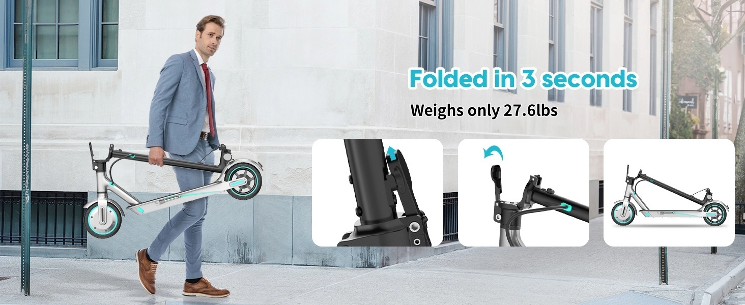 folding electric scooter for commuting portability